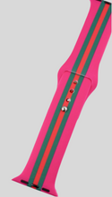 Load image into Gallery viewer, Caroline Hill 38-40mm Striped Apple Watch Band Hot Pink
