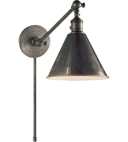 Bronze Single Arm Library Light Wall Light