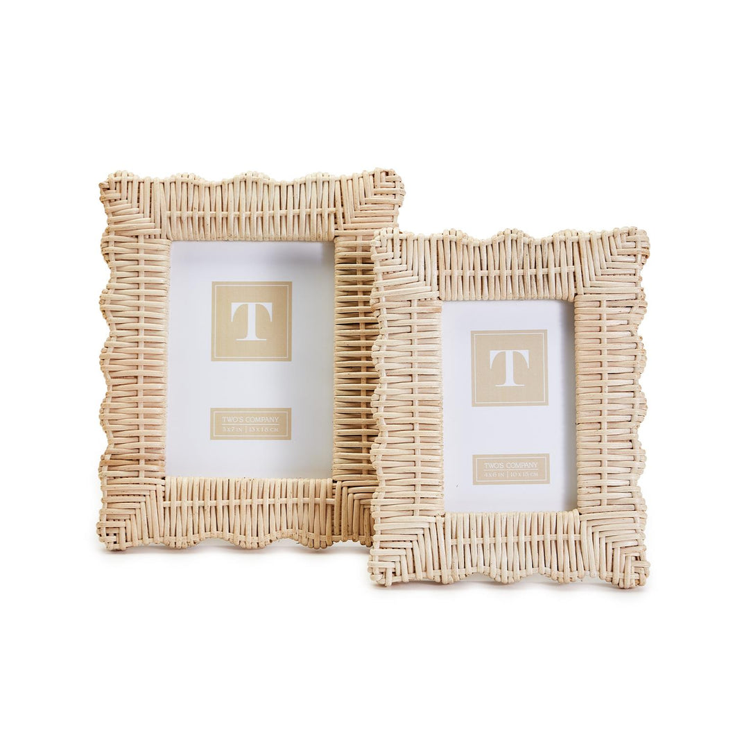 WICKER WEAVE PHOTO FRAMES