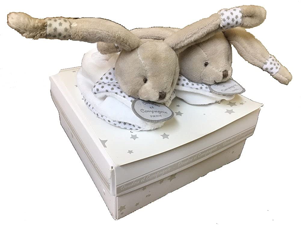 MES CHAUSSONS DOUDOU ET COMPAGNIE RABBIT BOOTIES GREY INFANTS