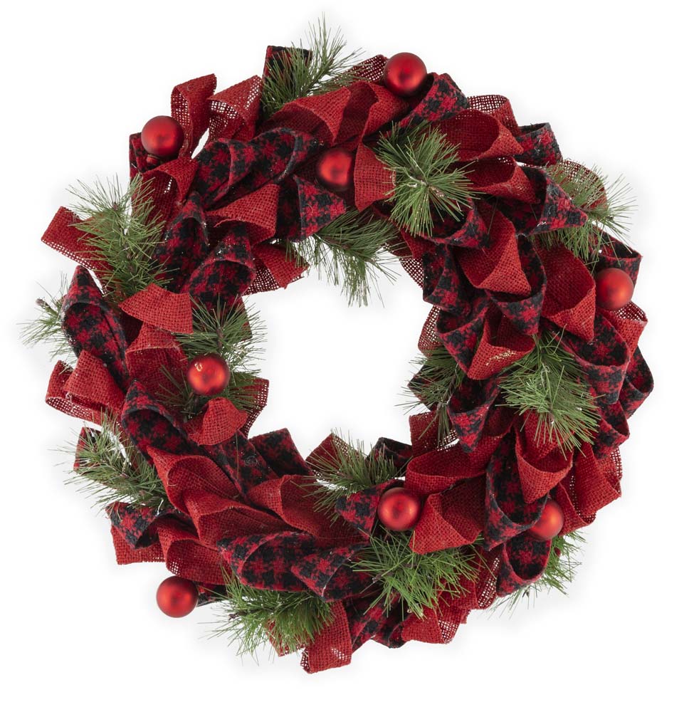 Red Buffalo Plaid Wreath