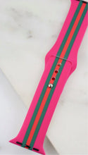 Load image into Gallery viewer, Caroline Hill 38-40mm Striped Apple Watch Band Hot Pink
