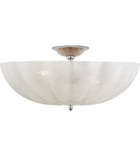 Polished Nickel Semi-Flush Mount Ceiling Light, Large