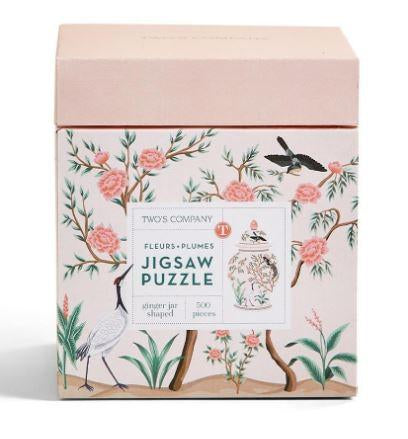 TWO'S COMPANY Fleurs + Plumes Jigsaw Puzzle