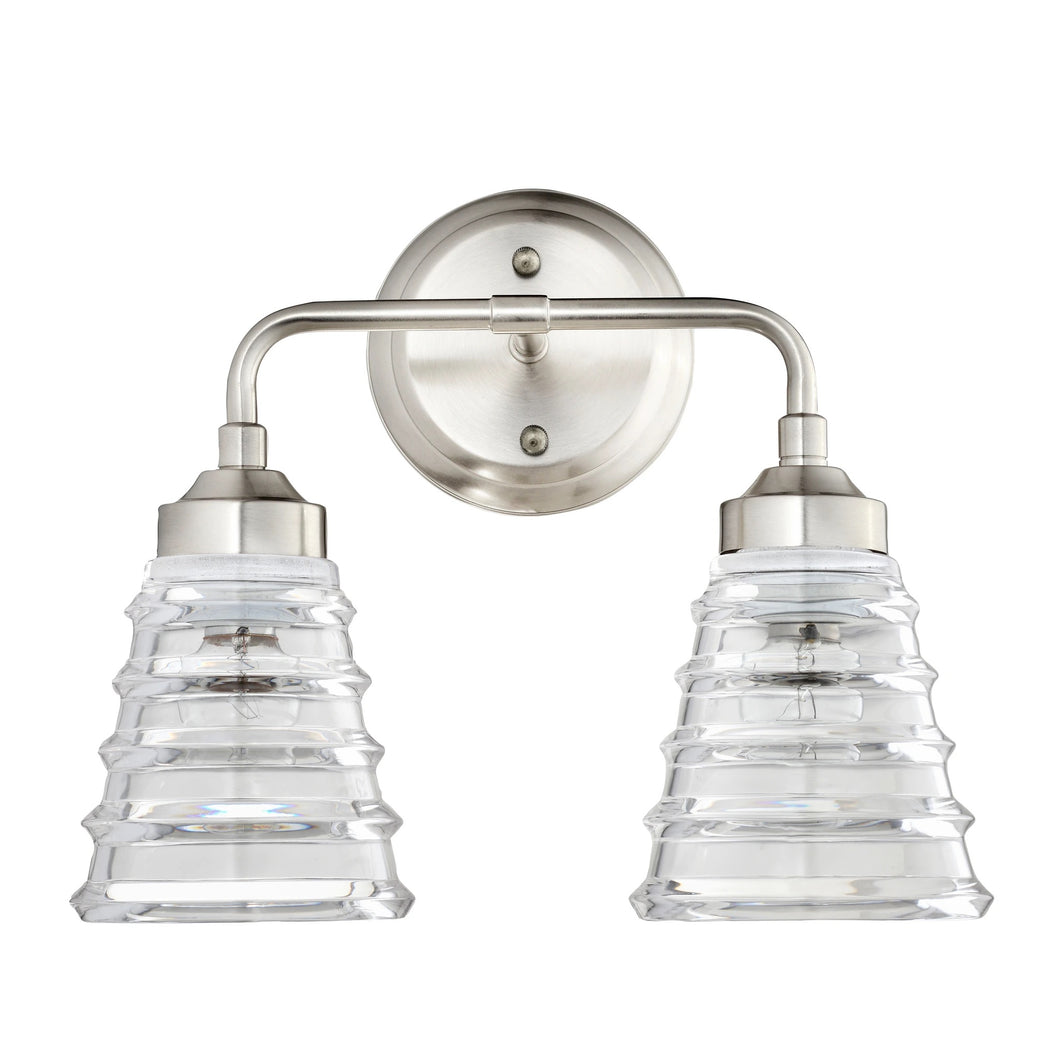 2-LIGHT VANITY LIGHT - BRUSHED NICKEL