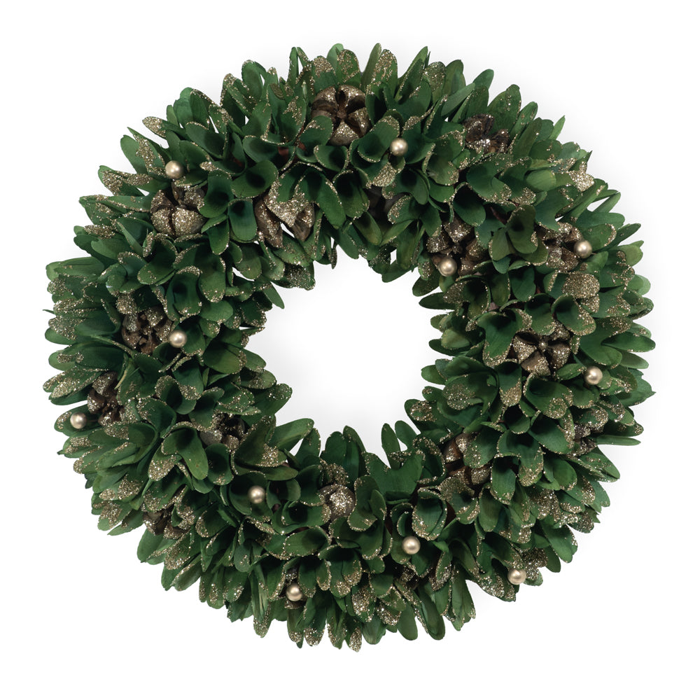 Gold Tip Yuletide Green Wreath