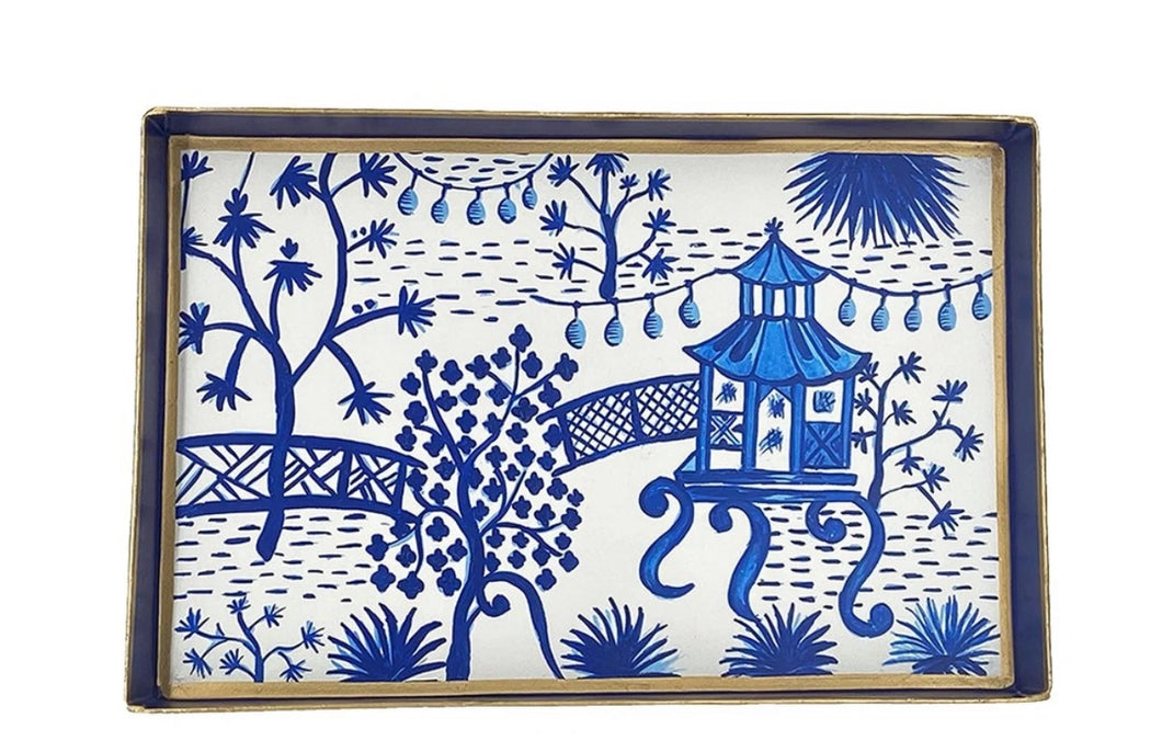 JAYES STUDIO Garden Party OLIVER Tray (BLUE)