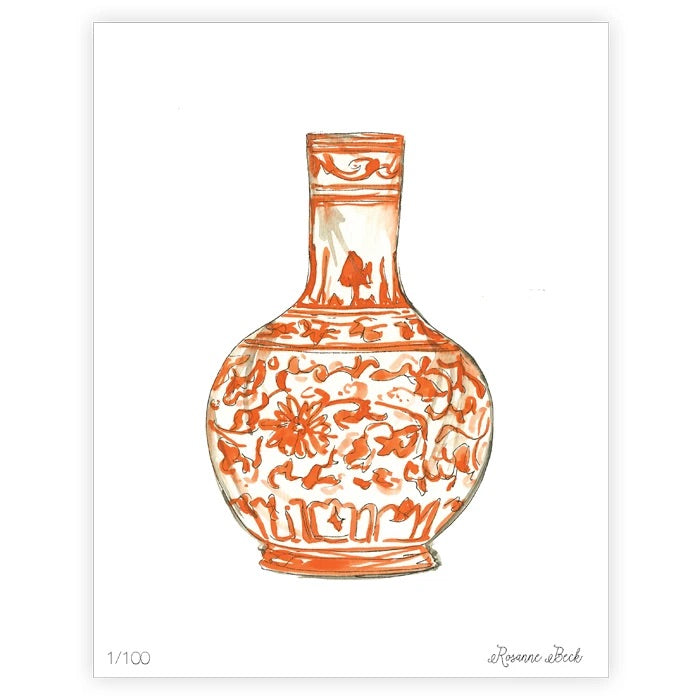 Orange Vase 11x14