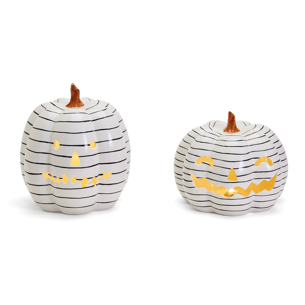 TWO'S COMPANY Jack-o-Lantern Light Up Pumpkin