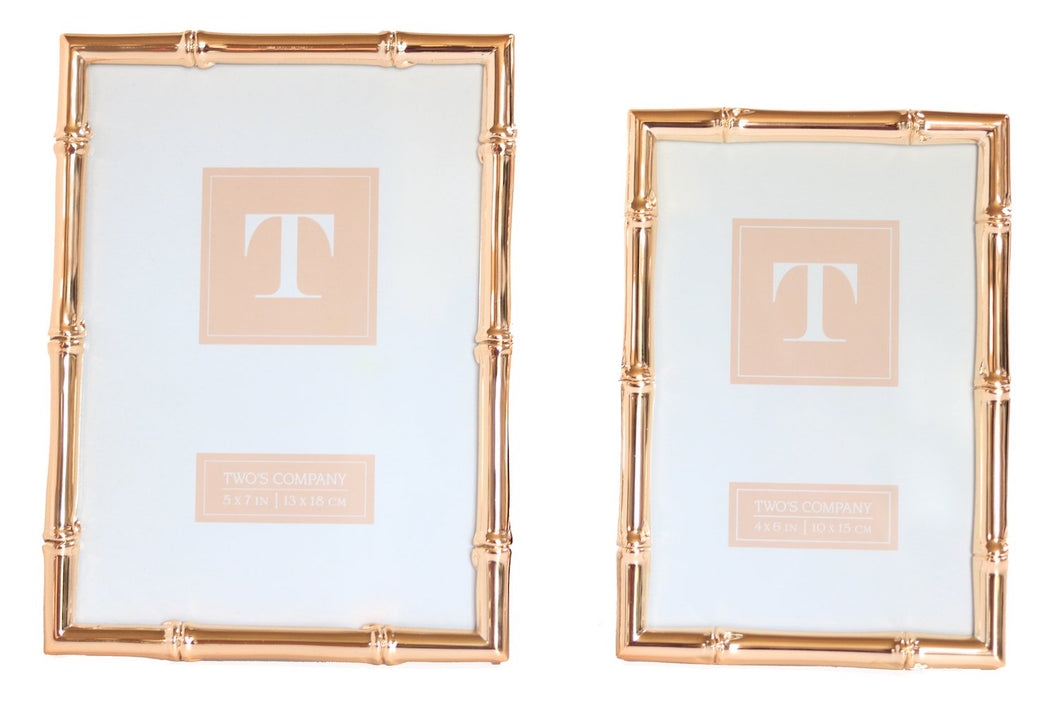 Rose Gold Bamboo Photo Frame